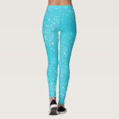 Azure Blue Modern Star Leggings (Achterkant)