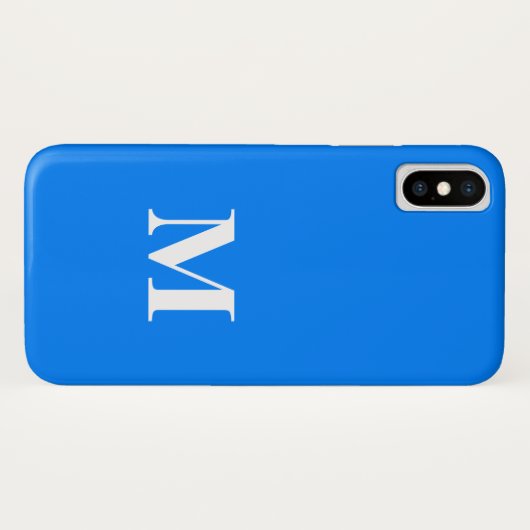AZURE BLUE Solid Arrière - plan Coque iPhone X (Dos (Horizontal))