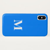 AZURE BLUE Solid Background iPhone X Hoesje (Achterkant (horizontaal))