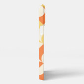 Azure Blue Sunny Yellow Midcentury Circles Patroon iPhone Hoesje (Rechterkant)