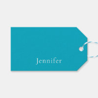 Azure Blue Trendy Moderne Minimalistische Naam