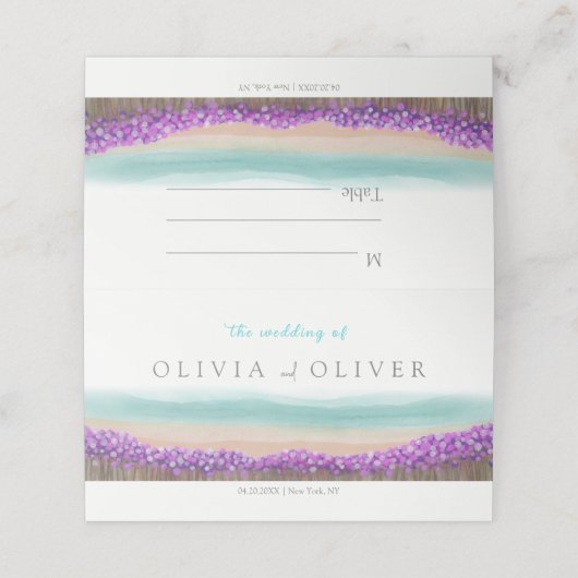 Azure Coast in Bloom Wedding (Buitenkant ongevouwen)