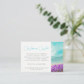 Azure Coast in Bloom Wedding Wishing Well QR Code Informatiekaartje (Staand voorkant)