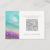 Azure Coast in Bloom Wedding Wishing Well QR Code Informatiekaartje (Achterkant)