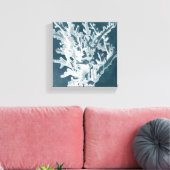 Azure Coral I Canvas Afdruk (Insitu (Woonkamer))