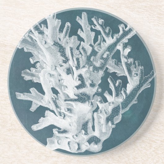 Azure Coral I Zandsteen Onderzetter (Voorkant)