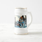 Azure Dragon en White Tiger. Illustratie Bierpul (Voorkant rechts)