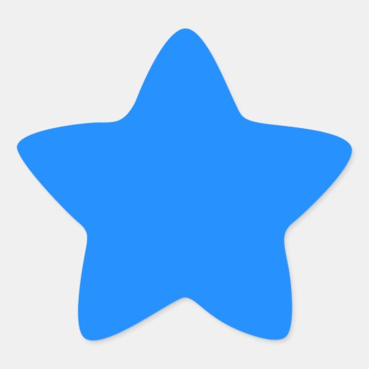 Azure (effen kleur) ster sticker (Voorkant)
