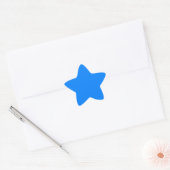 Azure (effen kleur) ster sticker (Envelop)