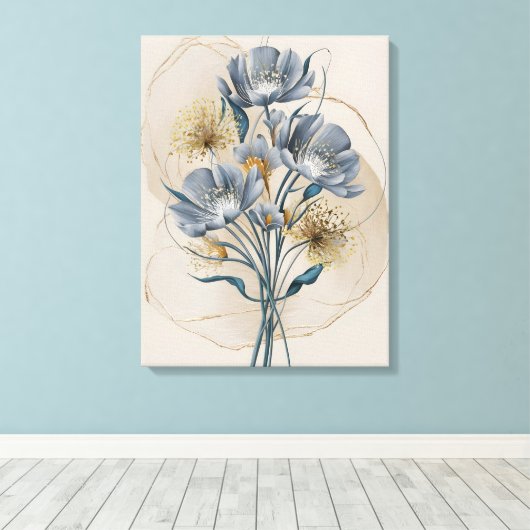 Azure Elegance Canvas Afdruk (Insitu (Houten vloer))