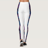 "Azure Elegance: luxe blauw bloemige Leggings" Leggings (Achterkant)