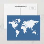 Azure Elegant World Briefkaart (Voorkant / Achterkant)