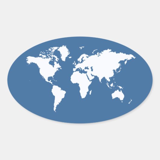Azure Elegant World Ovale Sticker (Voorkant)