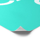 Azure en Turquoise Keep Calm en Carry On Poster (Hoek)