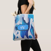 Azure Flow Monogrammed Carry-All Tote Draagtas (Dichtbij)