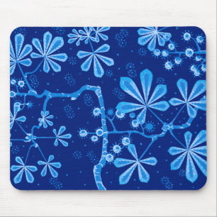 Azure Frost Flower Mousepad Muismat