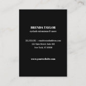 Azure Glam Eyelash Browbar Nazorginstructies Visitekaartje (Achterkant)