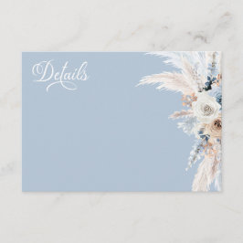 Azure & Gold Harmony Trouwkaart Bijkaart Informatiekaartje