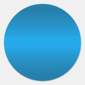 Azure Gradient Blank Ronde Sticker (Voorkant)