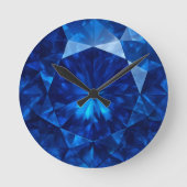 Azure Heart Stone Ronde Klok (Voorkant)