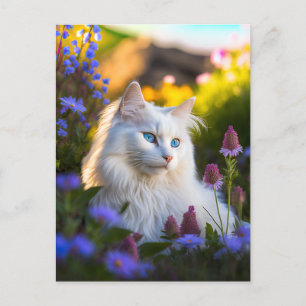 Azure het Turkse Briefkaart van de Angora Cat