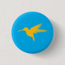 Azure Hummingbird Buttonnen – Sky-Inspired