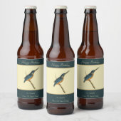 Azure Kingfisher Bier Etiket (Flessen)