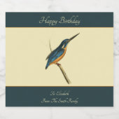 Azure Kingfisher Bier Etiket (Enkel label)