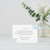 Azure Magnolia Wreath Bedankt voor uw aankoop Informatiekaartje (Staand voorkant)