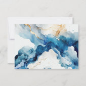 AZURE Marble Dreams Gala QR Code RSVP Card (Achterkant)