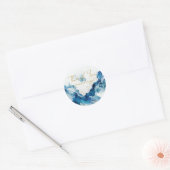 AZURE Marmeren Dromen Gala Ronde Sticker (Envelop)