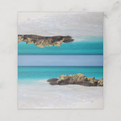 Azure Ocean Sandy Beach Foto (Buitenkant ongevouwen)