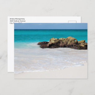 Azure Ocean Sandy Beach Foto Briefkaart