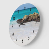 Azure Ocean Sandy Beach Foto Grote Klok (Hoek)