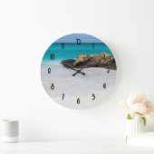 Azure Ocean Sandy Beach Foto Grote Klok (Huis)