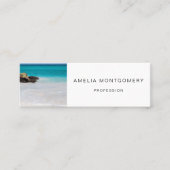 Azure Ocean Sandy Beach Foto Mini Visitekaartje (Voorkant)