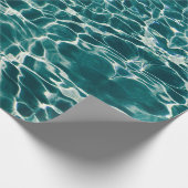 Azure Ocean Waves Wrapping Paper Cadeaupapier (Hoek)