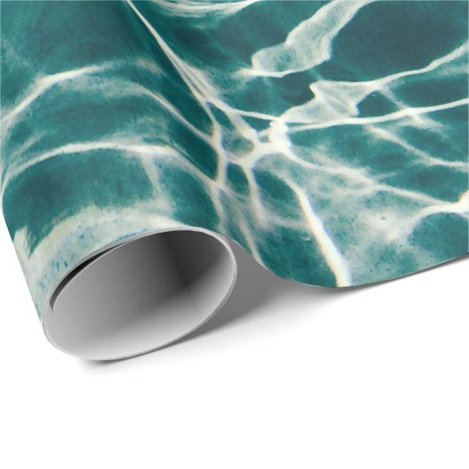 Azure Ocean Waves Wrapping Paper Cadeaupapier (Rol Hoek)