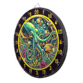 Azure Octopus Tide Dartboard Dartbord (Voorkant Rechts)