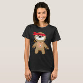 Azure Open Source Brady The Ninja Sloth T-shirt (Voorkant volledig)