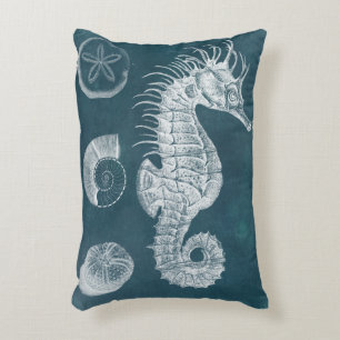 Azure Seahorse Study I Accent Kussen
