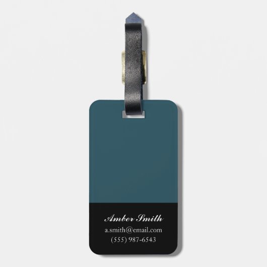 Azure Seahorse Study I Bagagelabel (Achterkant verticaal)