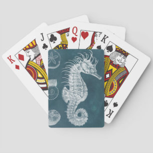 Azure Seahorse Study I Pokerkaarten