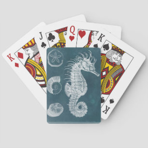 Azure Seahorse Study I Speelkaarten