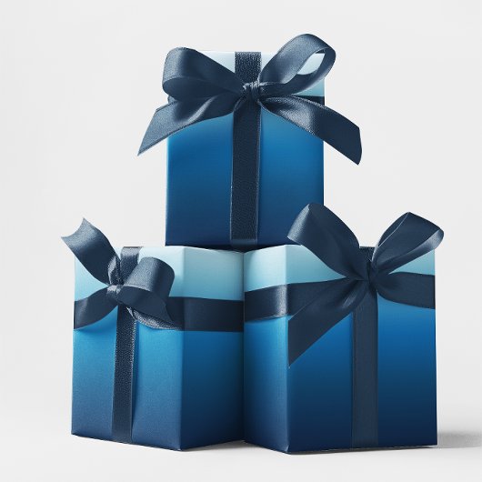 Azure Sky to Ocean Blue Ombre Cadeaupapier