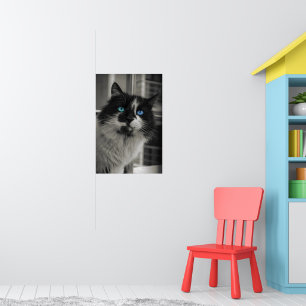 Azure Soul - Fijne Kunst Archivaal Mat Kat Print