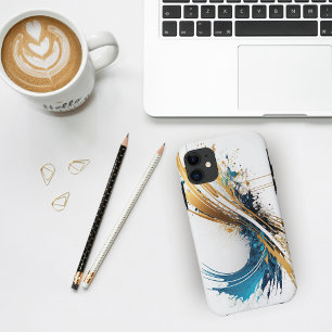 Azure Splash - Dynamische Abstract Design Phone-ca iPhone 11 Hoesje