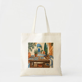 Azure Tegelmakers Binnenplaats Canvas Tas