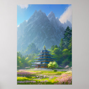 Azure Temple Haven Poster