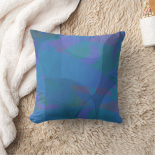 Azure Tides – Oceanic Abstracte Geometrie Kussen